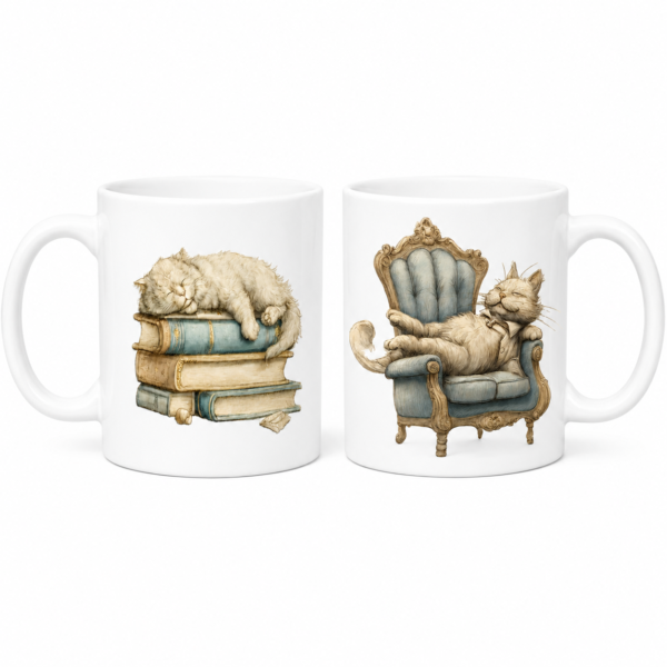 muggset 2pack bokkatten & fåtöljkatten